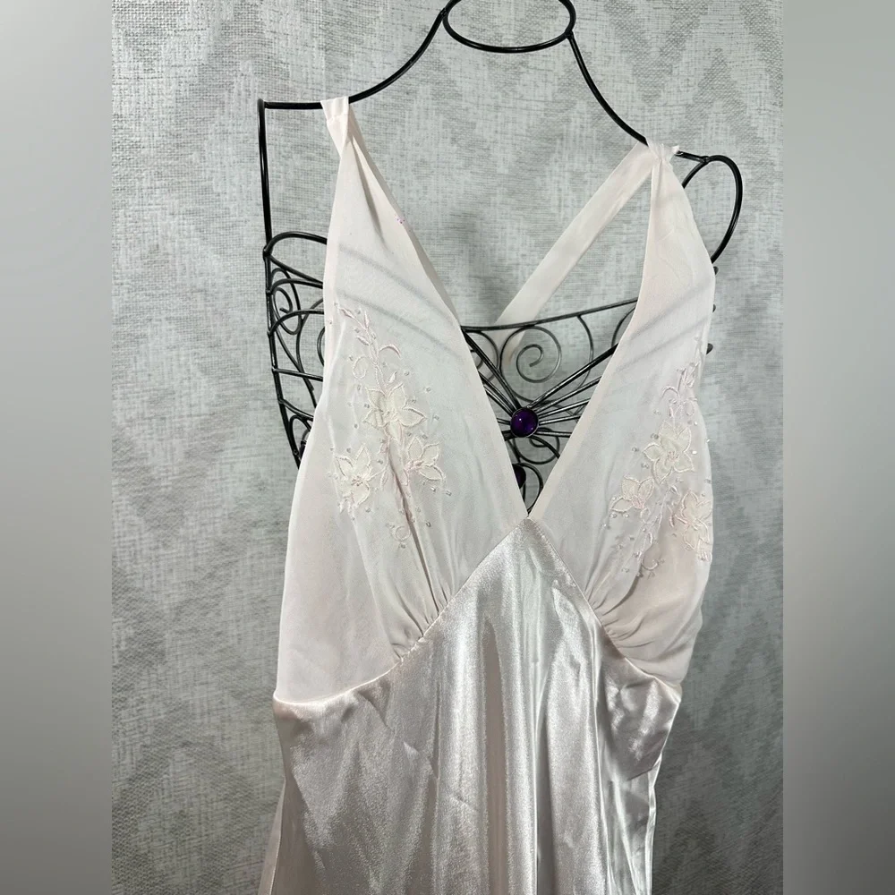 Alexandra Nicole light pink maxi slip dress size L